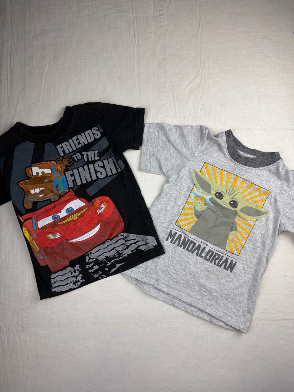Disney Short Sleeve Tee Bundle Cars 2 Star Wars The Mandalorian Size 4T